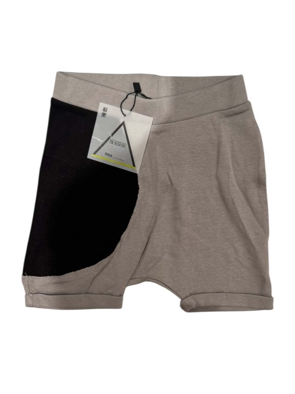 NASHA grey & black drop-crotch shorts - size 18-24M